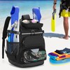 GOBUROS Swim Backpack with Separate Shoe Space, Swim Gear Bag