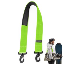 Gradient Fitness Boot Carrier Straps for Ski & Snowboard, Anti Slip Downhill Ski Straps Boot Carry, Shoulder Sling Tote Leash (Green)
