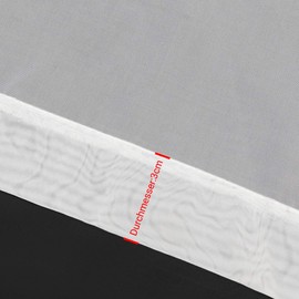 CORLIF Voile Net Curtain with Drawstring, Kitchen, Transparent Embroidered Bistro Curtain with Tassel, Window Curtains, Owl Pattern, W x H 40 x 90 cm, Grey, Pack of 1