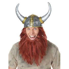 California Costumes Men's Viking Getup, Silver/Auburn, One Size
