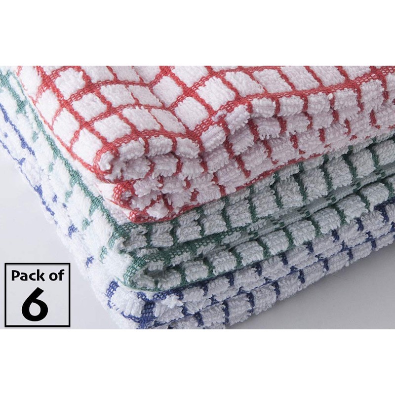 A & B TRADERS 100% Cotton Terry Towelling Tea Towels