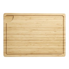LinTimes 20 Inch Large Cutting Board for Kitchen, Bamboo Wood Chopping Board, Charcuteries Serving Tray Butcher Block with Juice Groove and Handle, 20" x 14"