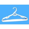 Merrick Plastic Attachable Hangers, 6-Count White