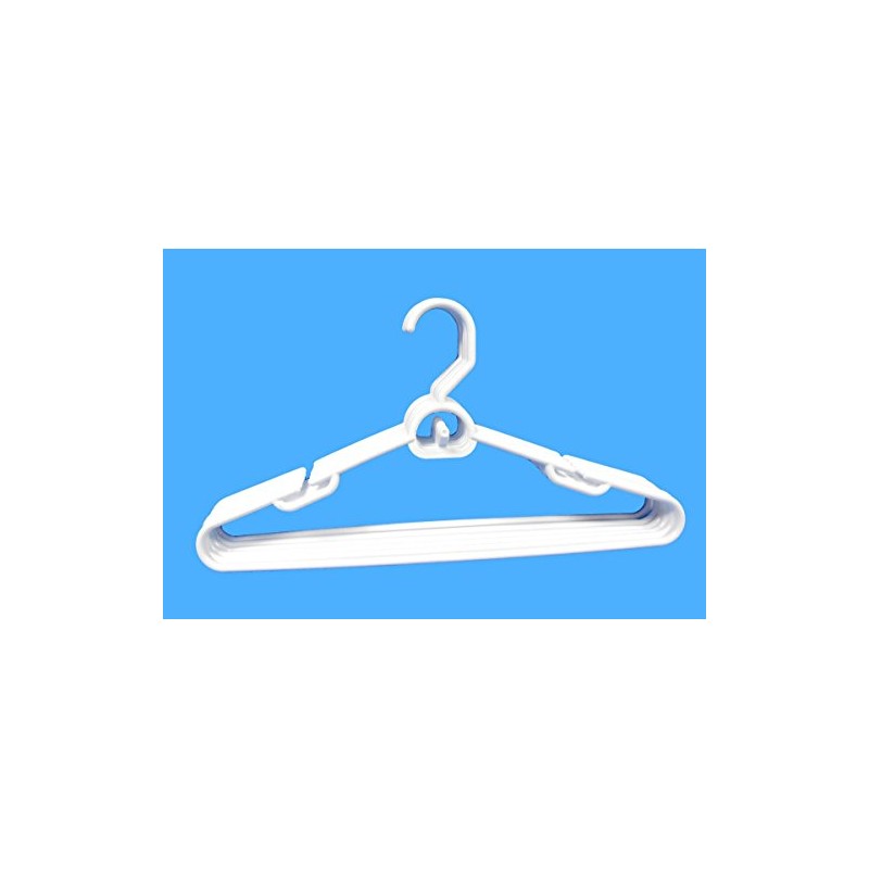Merrick Plastic Attachable Hangers, 6-Count White