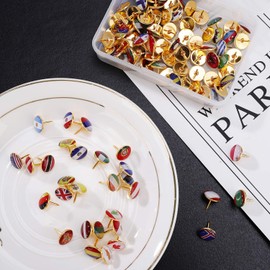 Drawing Pins Pack of 100 National Flag Drawing Pins Country Map Thumbtacks Creative Push Pins for Bulletin Board, Card, Office