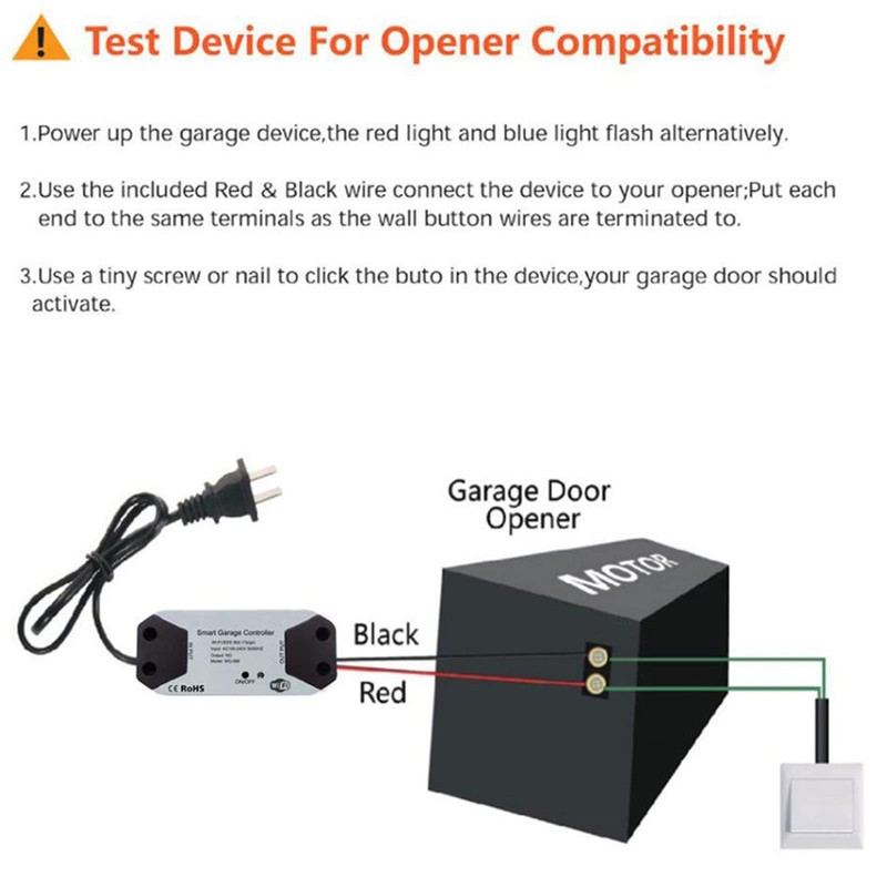 Smart Garage Control App Control WiFi Garage Door Opener Remote