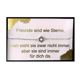 NataschaWoge® Gift Subtle Minimalist Sun Hollow Sun Stainless Steel Girlfriend Stars Bracelet Friendship Jewellery Birthday Bracelet Gift Idea, Stainless Steel