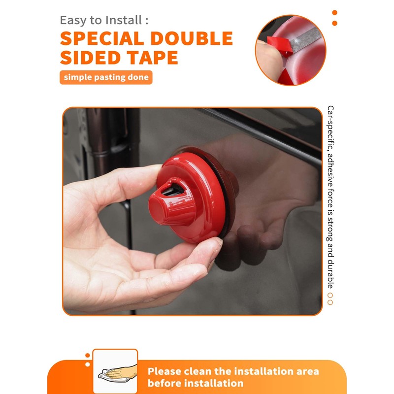 Savadicar Red Antenna Base Trim Cover for Jeep Wrangler JK