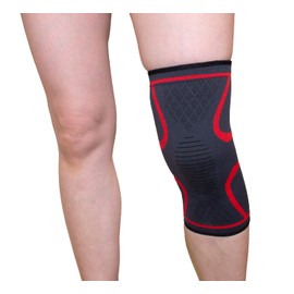 KY-BUSTER.COM Knee Supporter, Large Size, Reasonable, Knee Guard, Sports Type (3XL, Red/Black)
