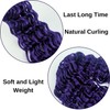 Purple Braiding Hair Pre Stretched Hypoallergenic Boho Hair for Braiding