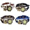 JewelryWe 5PSC New Women Wristwatch Butterfly Quartz Vintage Weave Wrap