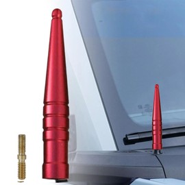 Universal Bullet Antenna Car Vehicle Replacement Antenna Compatible with Ford F150 F250 F350 Super Duty Raptor Dodge RAM 1500 2500 3500 (Red)