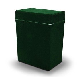 Velvet Urn Bag with TSA Approved Cremation Container | Holds Cremated Ashes of Human Adult | For Use in a Niche or Ground Burial | Fits the Crowne Burial Urn Vault (Green)