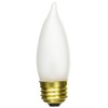 Bulbrite B25EFF 25-Watt Medium Base Incandescent Flame-Tip Chandelier Bulb, Frost,