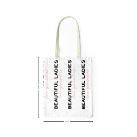 Le Jardin du Lin Bedruckte Einkaufstasche, Tasche, Faltbar, Stofftasche mit Zwei Langen Henkeln, Größe: 34x40 Cm