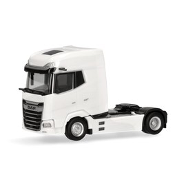 Herpa modello camion DAF XG+ facelift trattore stradale 2 assi, bianco, miniatura in scala 1:87, pezzo da collezione, Made in Germany, plastica