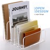 SANRUI Acrylic Desk File Organizer Holder for Desk, Clear Laddered