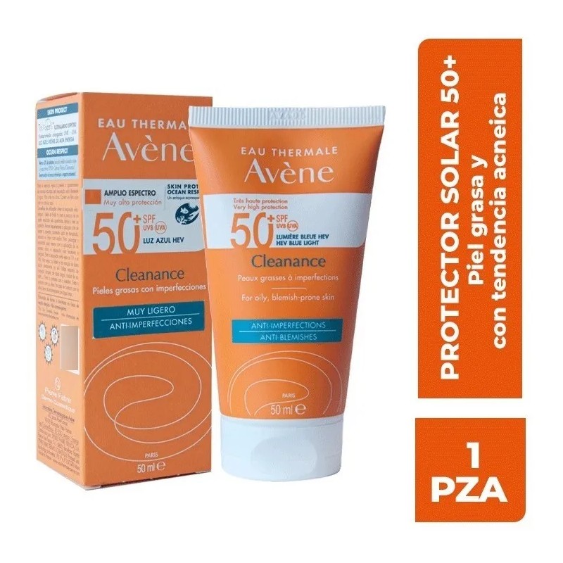 Bloqueador Solar Cleanance Facial Fps 50 50ml Sin Color Avène