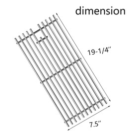 Tmozyar 16517 Stainless Steel 4 Cooking Grid Grates Replacement for Bull Angus 47628 47629 Outlaw 26038 26039 69008 69009 65073 87049 Lion Premium L75000 Gas Grill 19-1/4"