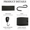 Godneei Leather S Hooks, Set of 4 S Hooks Black