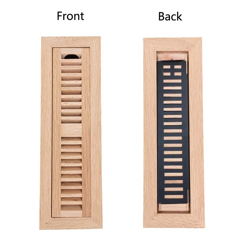 Homewell Red Oak Wood Floor Register Vent Cover, Flush Mount