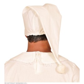 W WIDMANN Milano Party Fashion 01479 - Adult Unisex Nightwear Hat Sleepwalker Medieval Theme Parties One Size Beige