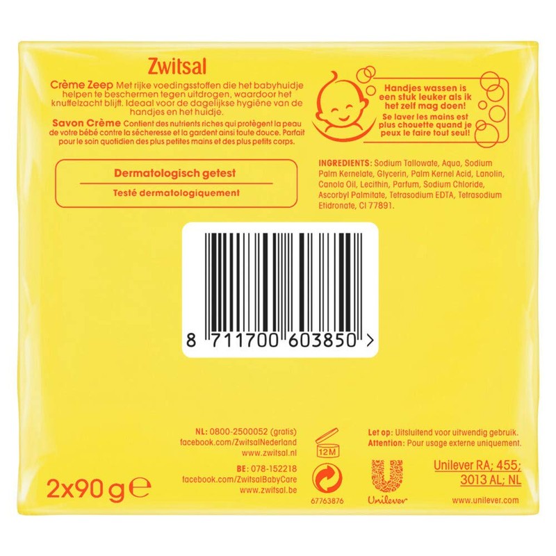 Zwitsal - Zwitsal Soap Bars, 90 g, Pack of 2