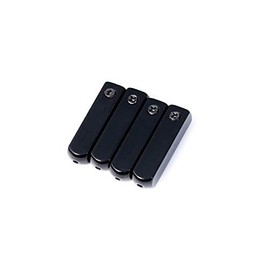 LitLaces - Metal Aglets Shoelace Tips - Set of Four Tips and Screws 25MM Interchangeable (Black)