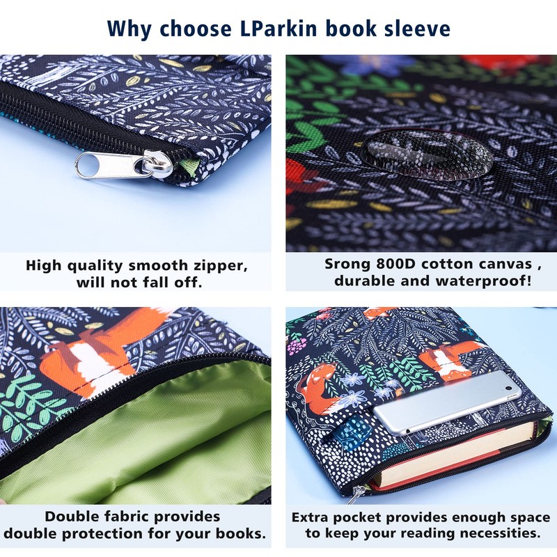 Fox Forest 11" x 8.5" Zip Up Book Protector Gift