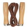 Jump Rope Cowhide Wooden Handle Portable Highly Effective Skipping Rope