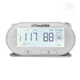Checkatek BD-3 Monitor de Presión Arterial Digital, Tensiómetro de Brazo con Función de Voz, Pantalla LCD Retroiluminada, Detección de Latidos Irregulares (IHB), Memoria de Lecturas y Brazalete Adulto