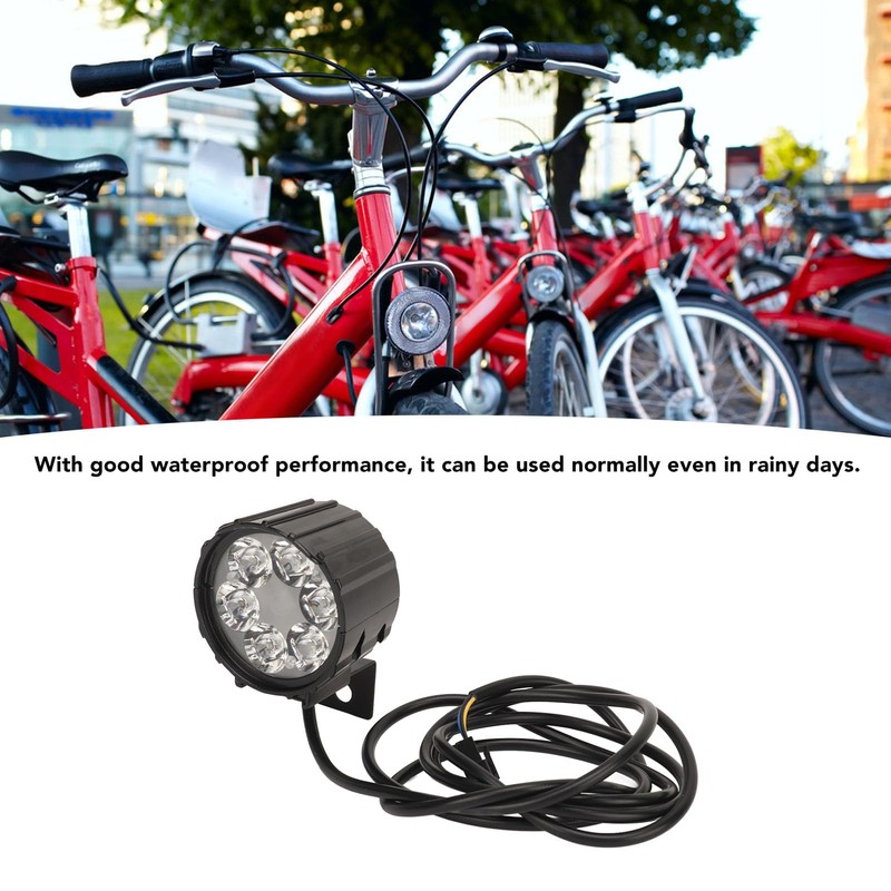 Electric Bike Headlight Waterproof 12‑72V Cycling Horn Front Light with