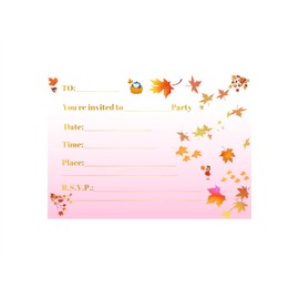 15 Pack Birthday Party Invitation Cards with Envelopes, Perfect for Kids, Adults, and All Celebrations, 4.72 x 6.69 Inches (Leaf)