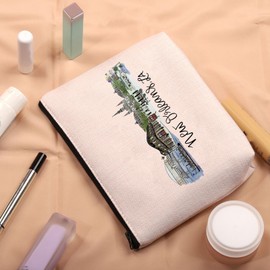 VAMSII New Orleans Trip Gift New Orleans LA Travel Cosmetic Bag New Orleans Souvenir Louisiana Vacation Gift (NewOrleansLABag)