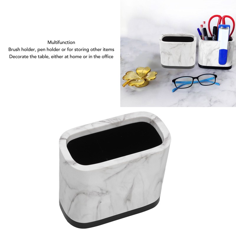 Marble Pattern Pen Holder Fashionable Minimalist Makeup Brush Holder Cup