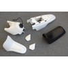 4L PCC MOTOR PS39 FOR PW50 DIRT BIKE PLASTIC FENDER SEAT GAS TANK KIT White