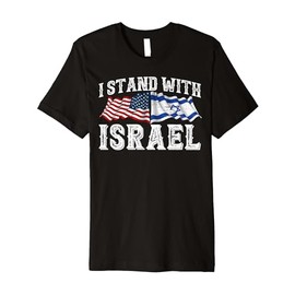 I Stand With Israel American flag Premium T-Shirt