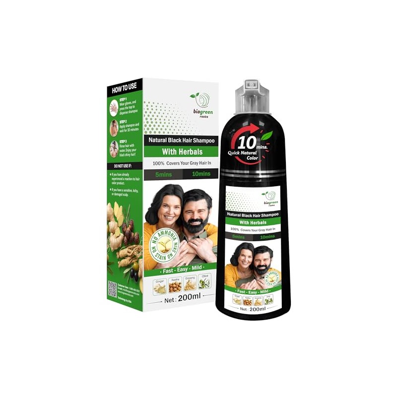 Herbal Natural Black Hair Shampoo (Black) 200ml