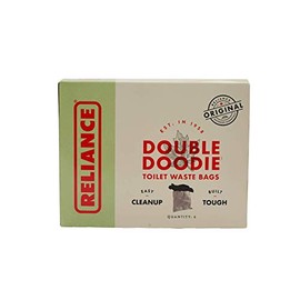 Reliance Products Double Doodie | Portable Toilet Waste Bags | No Gel | 6 Pack, Black, (2683-13)