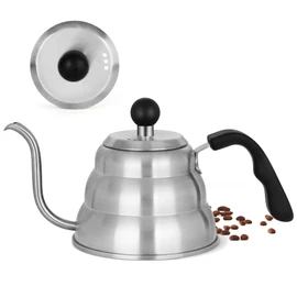 Stainless Steel Tea Kettle 800ml W/O Thermometer Gooseneck Kettle for Stovetop Pour Over Coffee Kettle Precision Pour Drip Spout Tea Pot 28oz,4 Cup,Silver,1Pack