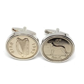 1962 Original Irish 6d Sixpence birthday/Anniversary Cufflinks ideal for a 63rd birthday