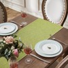 Table Runner Outdoor Sage Green Hessian Style Farmhouse Rustic Table