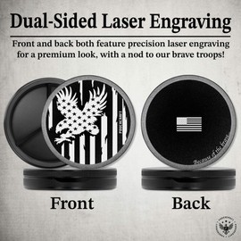 Metal Pouch Can | Metal Container | Slim EDC Pocket Tin | Airtight & Moisture-Resistant | Compact Daily Organizer | Pill Case & Travel Tin | Father’s Day Gift for Dad | (American Flag, Black, Tall)