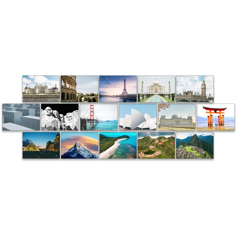 Bear and Bee 64 Postcards - Famous Places & Iconic