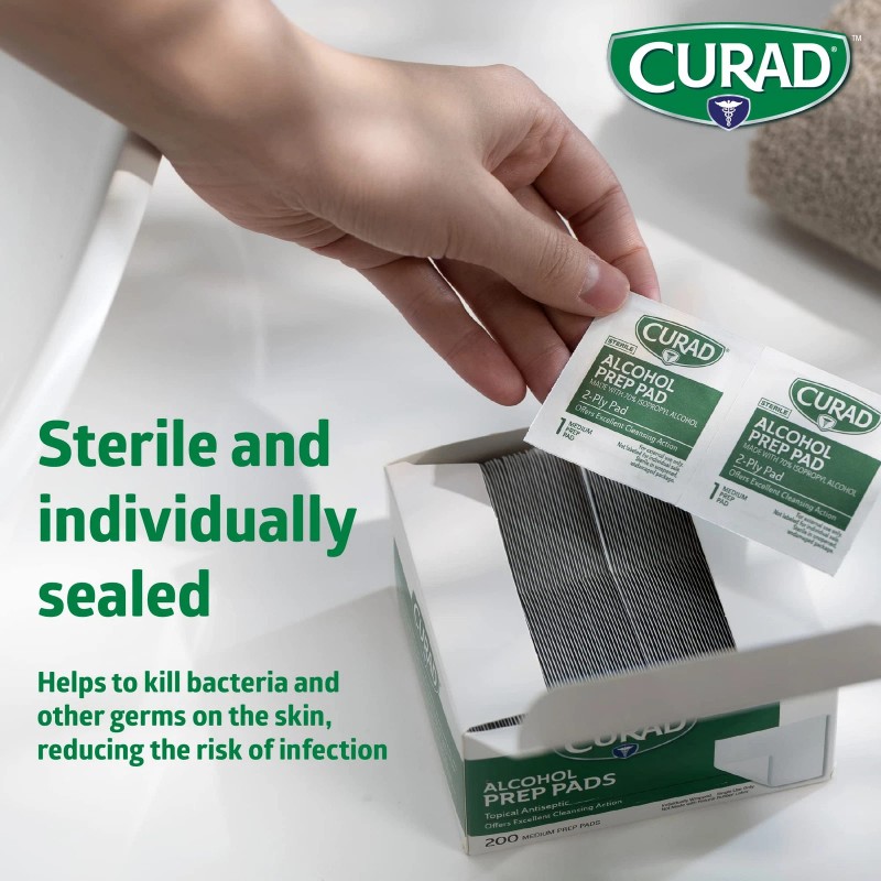 Curad Alcohol Prep Pads (Pack Of 4 Boxes) | 400