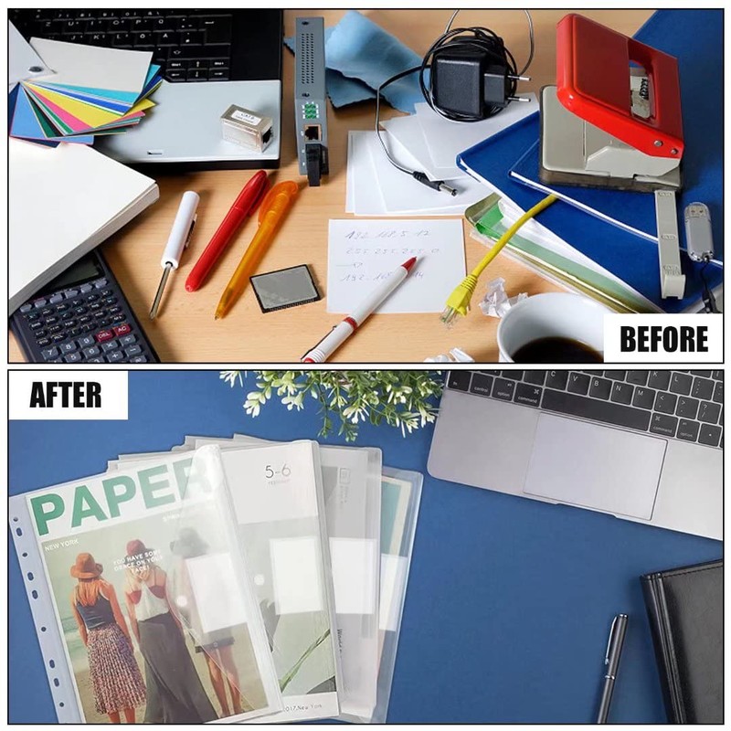 Document Wallet A4 Filing Transparent Wallet Document Folder with Press