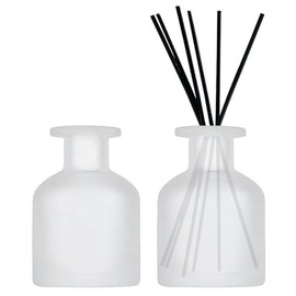 DEARBAG DEARBAG 2 Stck Schwarz Glasdiffusorflaschen Set, 150ml Matte Glasflaschen fr Raumduft Diffusor, Leere Diffusorflasche Glas Diffusor Flaschen Beh?lter fr ?therische ?le Aromatherapie (Frosted)