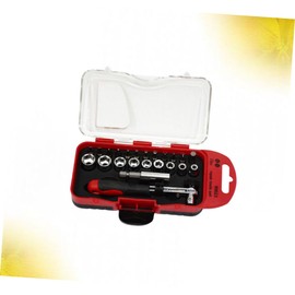 Operitacx 23 Stück Hülle Batch Head Set Ratschenschlüssel Schraubenschlüsselsatz Ratschen-Schraubendreher Ratschensteckschlüssel Schraubendreher -Kit rot
