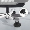 5 Piezas Rueda de Pu Sólida para Silla de Oficina,