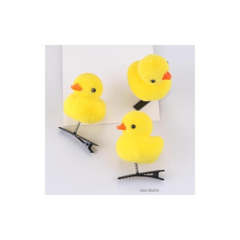 Set de 12 Pinzas para Cabello de Pato con Resorte